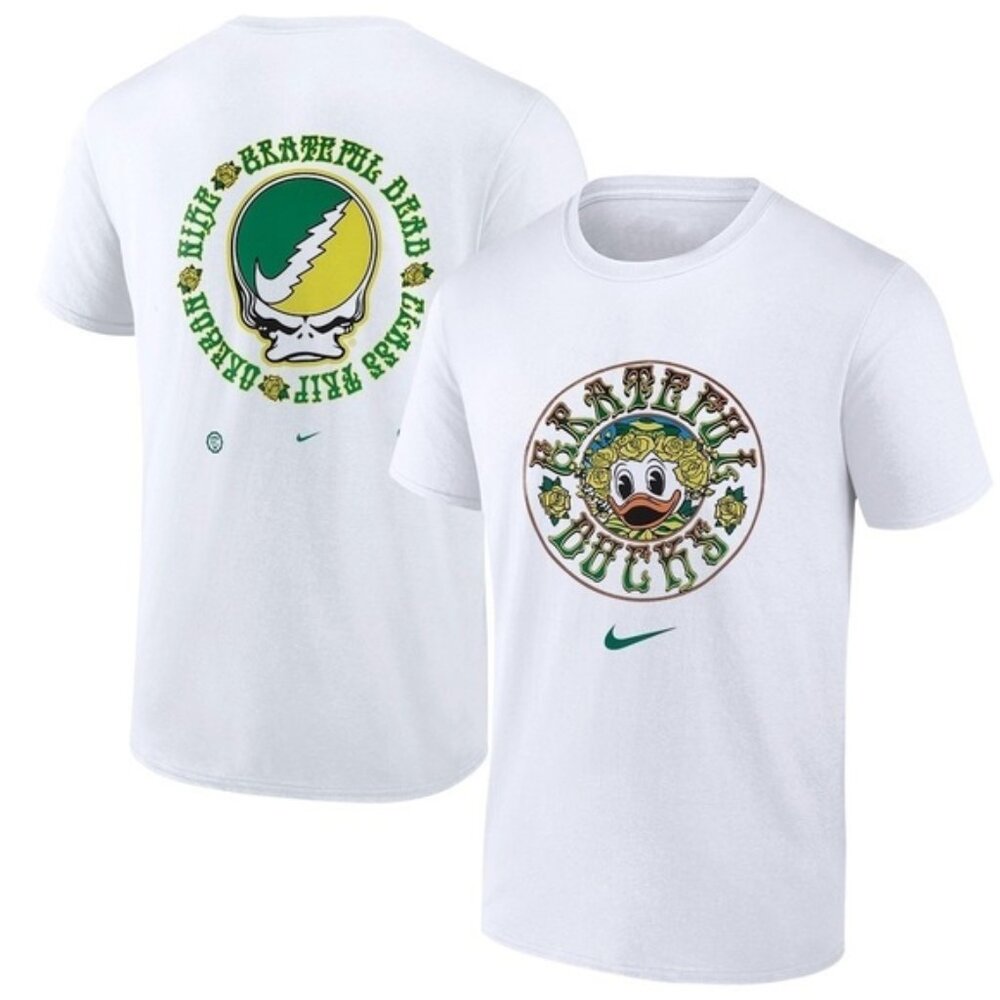 Grateful Dead X Oregon Ducks Class Trip Oregon Logo Shirt 2 Sided